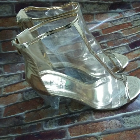 Gold Clear Bootie Size 12 - Picture 4 of 5